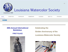 Tablet Screenshot of louisianawatercolorsociety.org